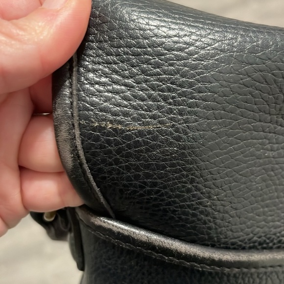 Vintage Coach Black Pebbled Leather Bucket Bag - Picture 15 of 16